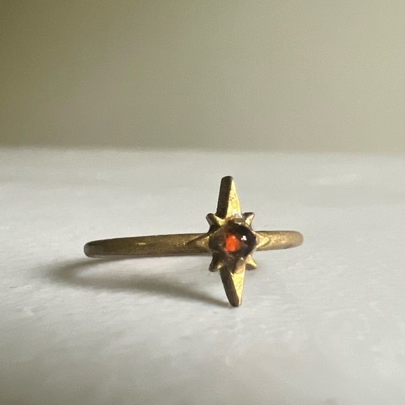 Boho Carnelian Gemstone Ring - Picture 1 of 5